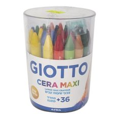 מארז צבעי שעווה עבים עם מחדד GIOTTO